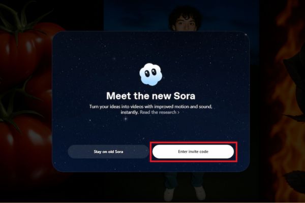Nhấn Enter invite code và dán mã mời
