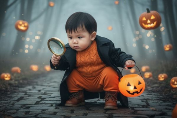 Tổng hợp 17+ prompt tạo ảnh Halloween bằng AI ấn tượng 25 Trở thành thám tử nhí can đảm