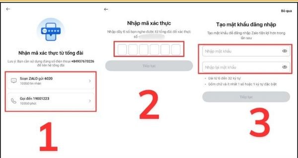 Cách xử lý khi Số điện thoại bị người khác đăng ký Zalo 17 Nhập mã xác thực