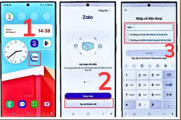 Cách xử lý khi Số điện thoại bị người khác đăng ký Zalo 20 Nhập số điện thoại vào