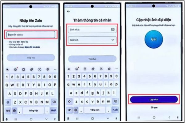 Cách xử lý khi Số điện thoại bị người khác đăng ký Zalo 22 Điền đầy đủ thông tin cá nhân