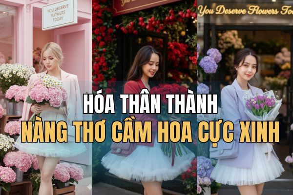 The secret to creating a photo holding a bouquet of flowers as beautiful as a magazine cover with Nano Banana