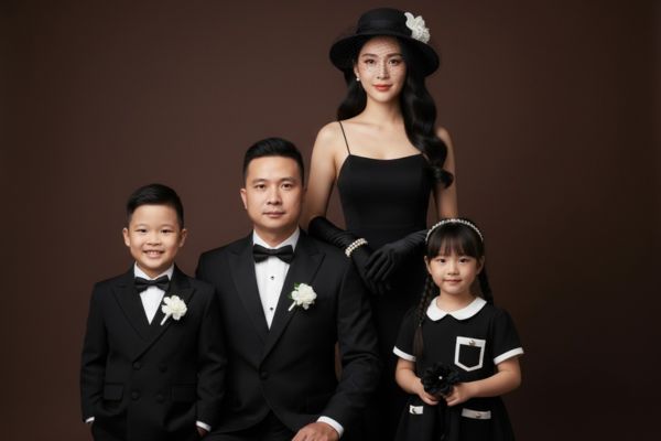 Cách ghép ảnh gia đình bằng AI theo concept sang trọng 17 Prompt tạo ảnh gia đình bằng AI