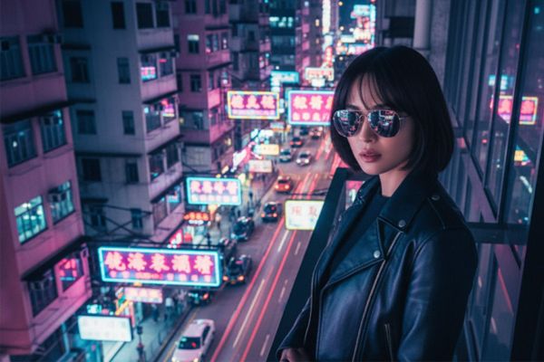 5+ Prompt to create cinematic Hong Kong style images 20 Cyberpunk style urban photo from above