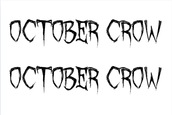 Font chữ October Crow