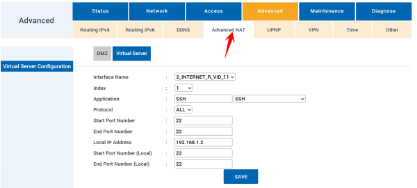 Cách cấu hình IP động như IP tĩnh với Cloudflare để làm Lab tại nhà 17 NAT Port trên Modem VNPT GW040-NS