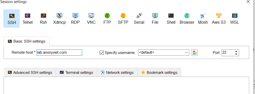 Cách cấu hình IP động như IP tĩnh với Cloudflare để làm Lab tại nhà 18 Dùng MobaxTerm để SSH từ xa về Lab ở nhà