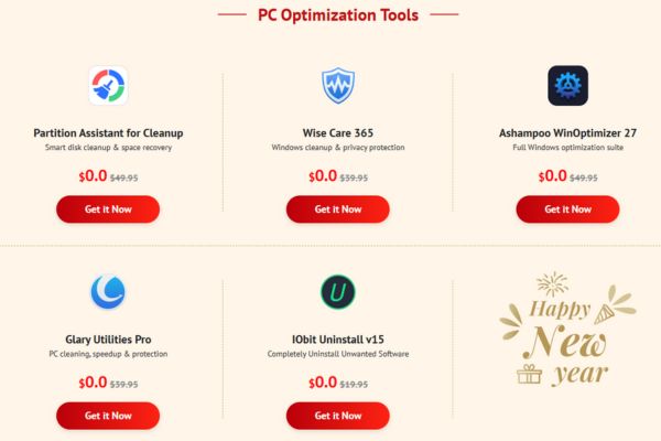 AOMEI Christmas Carnival Giveaway 2025: Nhận 21 phần mềm bản quyền miễn phí 12 Nhóm công cụ tối ưu và dọn dẹp PC