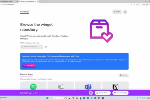 Hướng dẫn cách cài nhiều app Windows cùng lúc 11 Winstall là gì?