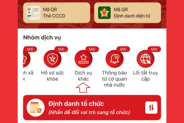Tìm đến mục Dịch vụ khác