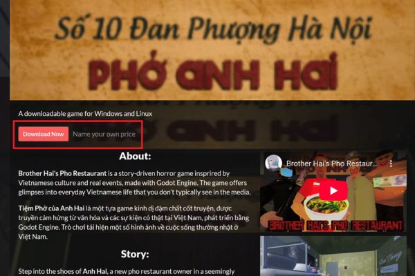 Cách tải game Tiệm phở của anh Hai miễn phí trên PC 13 Nhấn vào nút Download now