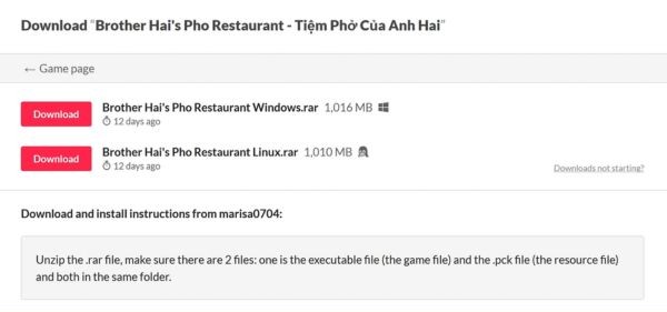 Cách tải game Tiệm phở của anh Hai miễn phí trên PC 15 Nhấn nút Download