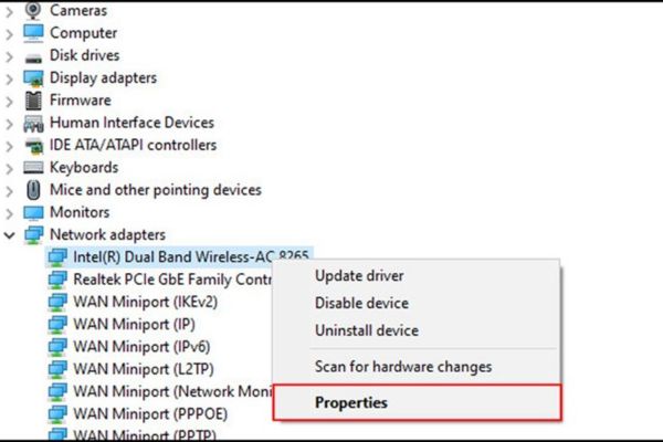 Chọn mục Properties