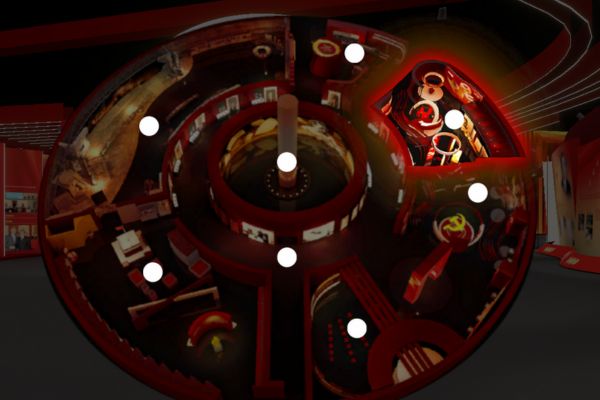 Hướng dẫn cách xem triển lãm 3D về lịch sử Đảng ngay tại nhà 18 Nhấn vào mục "Sơ đồ"