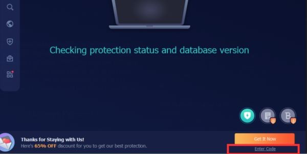 Bấm vào Enter Code