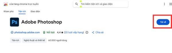 Cài extension "Adobe Photoshop"