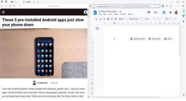 Chế độ xem chia đôi (Split-view)