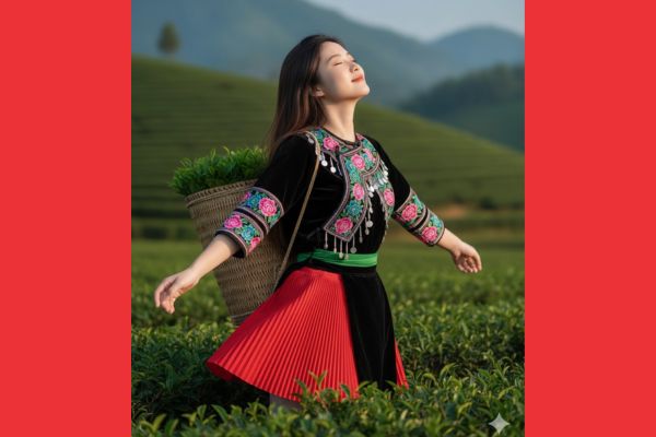 Gợi ý câu lệnh AI tạo ảnh thiếu nữ Bản Liền mộc mạc, duyên dáng 20 Câu lệnh 6: Tận hưởng không khí trong lành