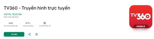 Cài ứng dụng TV360