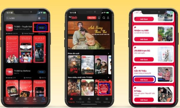 Nhấn vào banner hình tròn nhỏ