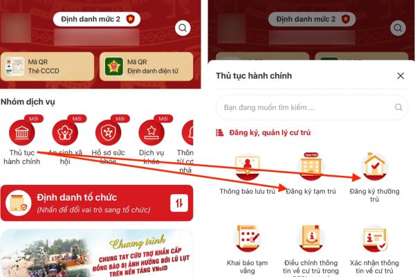 Hướng dẫn cách cập nhật địa chỉ cư trú trên VNeID online