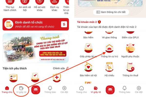 Thao tác xuất trình thông tin cư trú khi được kiểm tra