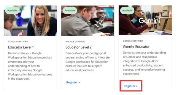 Hướng dẫn thi chứng chỉ Gemini Google miễn phí và Đáp án 11 Tìm mục Gemini Educator nếu là giáo viên