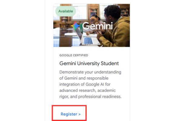 Hướng dẫn thi chứng chỉ Gemini Google miễn phí và Đáp án 12 Chọn Gemini University Student nếu đang là sinh viên