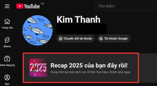 Cách xem YouTube Recap 2025 để khám phá gu âm nhạc của bạn 11 Tìm thẻ thông báo