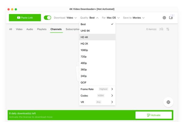 Tải video chất lượng đỉnh cao lên đến 8K