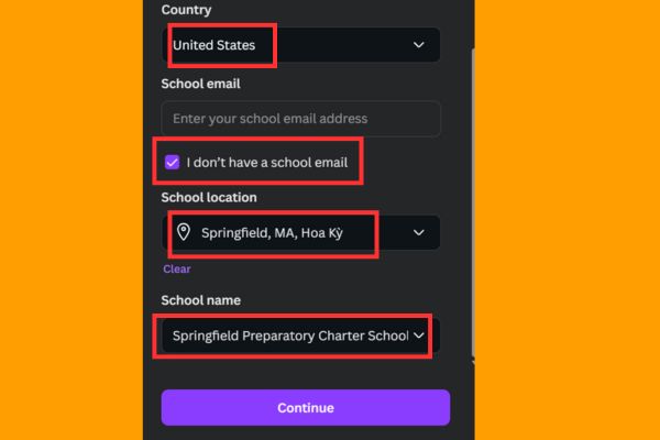 Hướng dẫn nâng cấp Canva Education miễn phí mới nhất 31 Điền chính xác theo dữ liệu sau