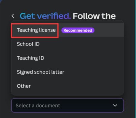 Hướng dẫn nâng cấp Canva Education miễn phí mới nhất 33 Chọn Teaching license