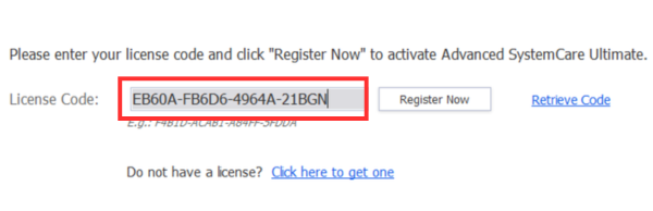 Nhận key Advanced SystemCare Ultimate 18 miễn phí 6 tháng 16 Dán chính xác mã sau vào ô trống