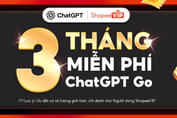Instructions for receiving 3 months of ChatGPT Go from ShopeeVIP