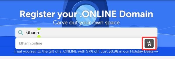 Hướng dẫn đăng ký Domain .online, .site, .store miễn phí tại Namecheap 11 Thêm sản phẩm vào giỏ hàng