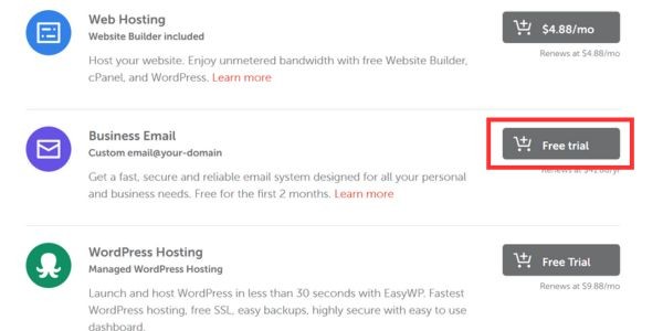 Hướng dẫn đăng ký Domain .online, .site, .store miễn phí tại Namecheap 12 Tìm mục Business Email