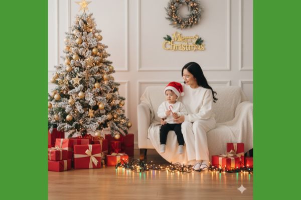 5+ prompt tạo ảnh Giáng sinh cho mẹ và bé lung linh tại nhà 14 Prompt tạo ảnh Giáng sinh cho mẹ và bé lung linh tại nhà