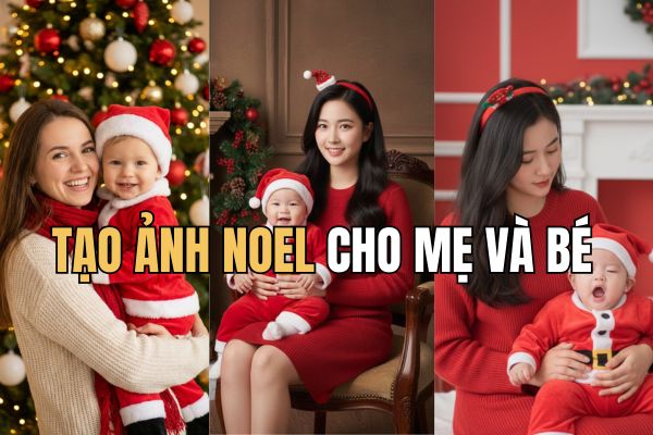 5+ prompts to create sparkling Christmas photos for mothers and babies at home