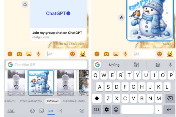 Quy trình tạo GIF bằng bàn phím Gboard chi tiết