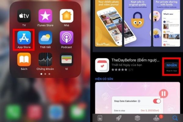 Hướng dẫn cài Widget Countdown Tết 2026 cho điện thoại 6 Tải ứng dụng TheDayBefore