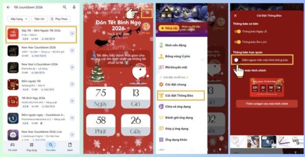 Hướng dẫn cài Widget Countdown Tết 2026 cho điện thoại 9 Hướng dẫn thêm widget trên điện thoại Android