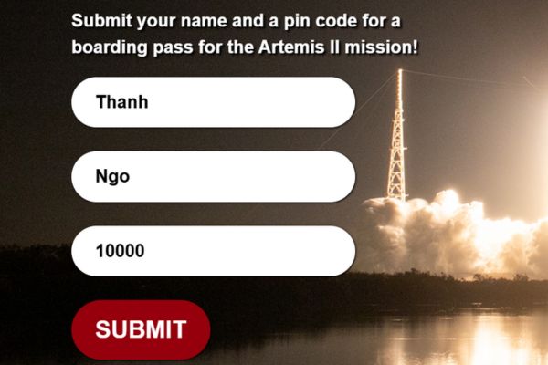 Hướng dẫn cách đăng ký tên lên Mặt Trăng cùng NASA miễn phí 8 Nhấn nút Submit