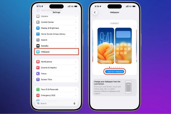 Cách đổi hình nền iPhone sang màu trơn