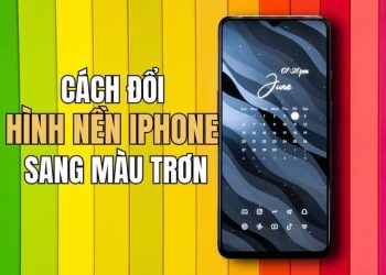 cách đổi hình nền iPhone sang màu trơn