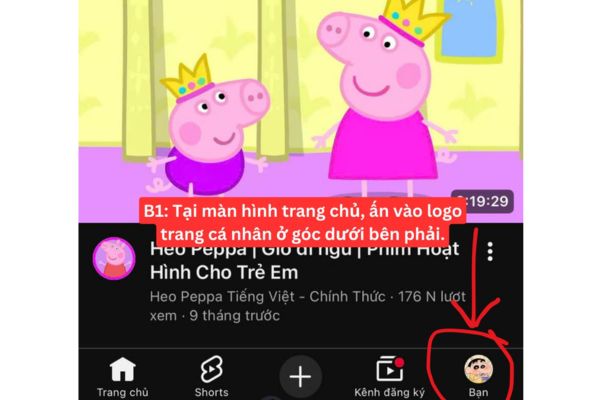 Nhấn vào biểu tượng ảnh đại diện