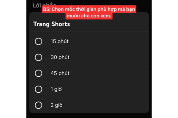Cách giới hạn thời gian xem YouTube Shorts