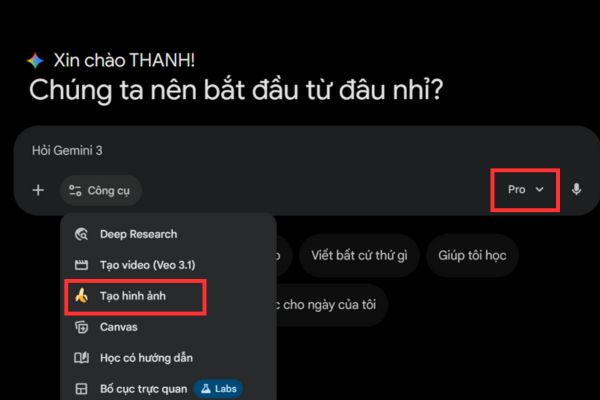 Cách làm lịch Tết bằng ảnh chính mình: Độc, lạ và hoàn toàn miễn phí 11 Chọn tính năng "Tạo hình ảnh"