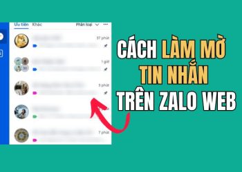 cách làm mờ tin nhắn trên Zalo web