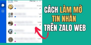 cách làm mờ tin nhắn trên Zalo web