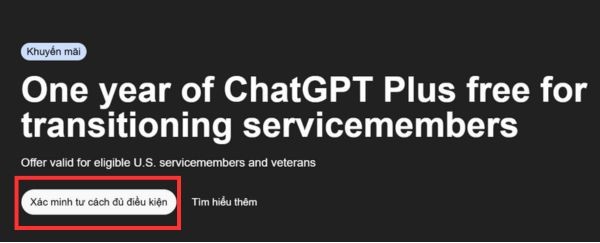 Nhấn vào nút “Xác minh tư cách đủ điều kiện”